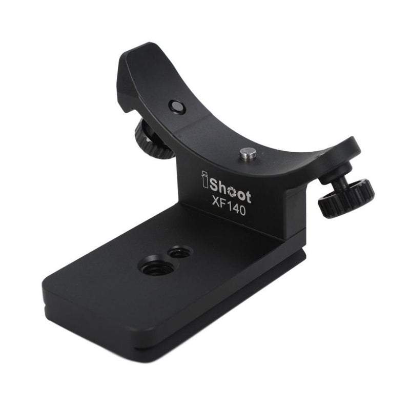 iShoot Metal Lens Collar Replacement Base Foot Stand Adapter for Fuji XF 100-400mm F4.5-5.6 R LM OIS WR Telephoto Lens Tripod Mount Ring-Bottom is Camera Quick Release Plate Feature - Image 1